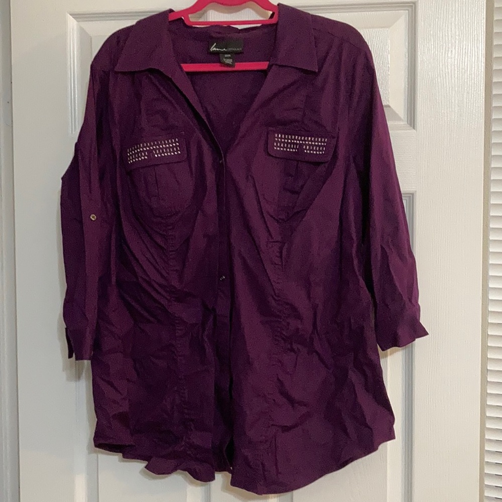 EUC 22/24 purple shirt with embellishment